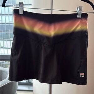 Fila Black and Multicolor Mini Skirt